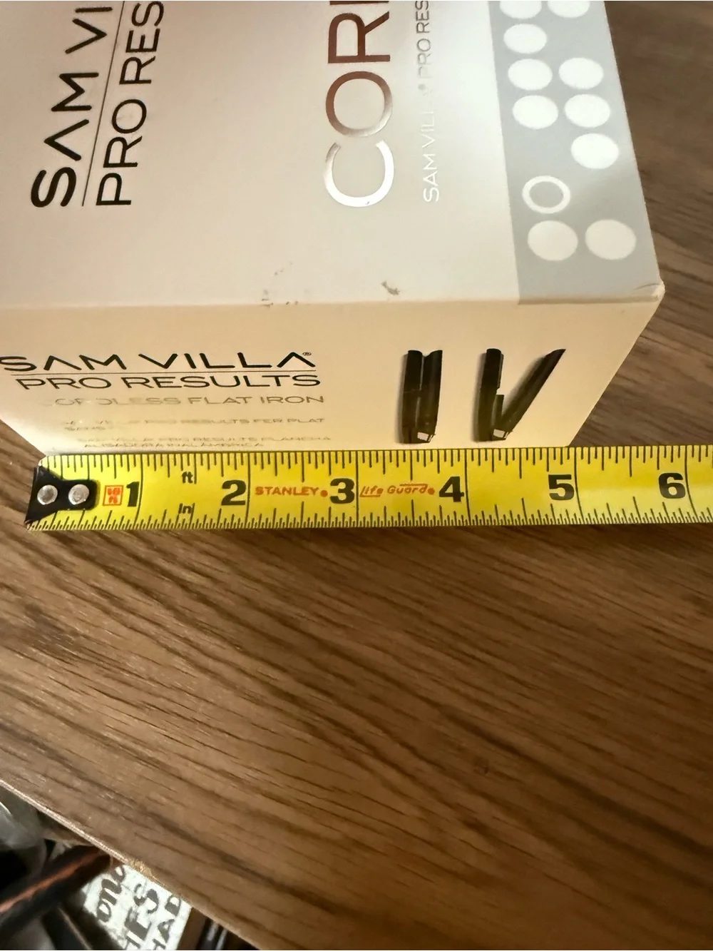 Sam Villa Pro Results Cordless Flat Iron - White Box